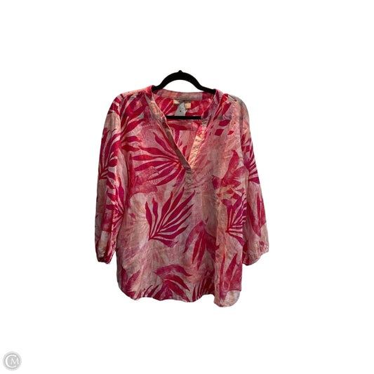 Top Long Sleeve By Chicos In Pink, Size: Xl