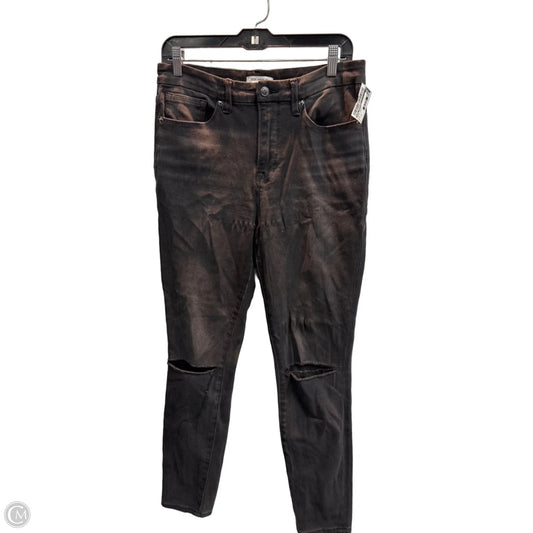 Jeans Skinny By Good American In Black Denim, Size: 12