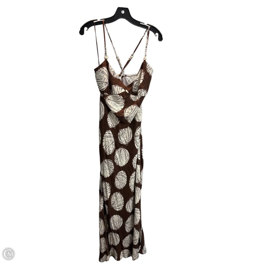 Dress Casual Maxi By Sienna Sky In Brown & Cream, Size: L