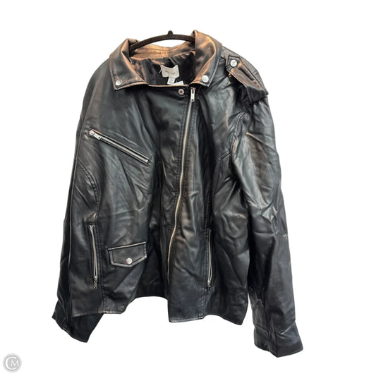 Jacket Moto By Nine West In Black, Size: 4x