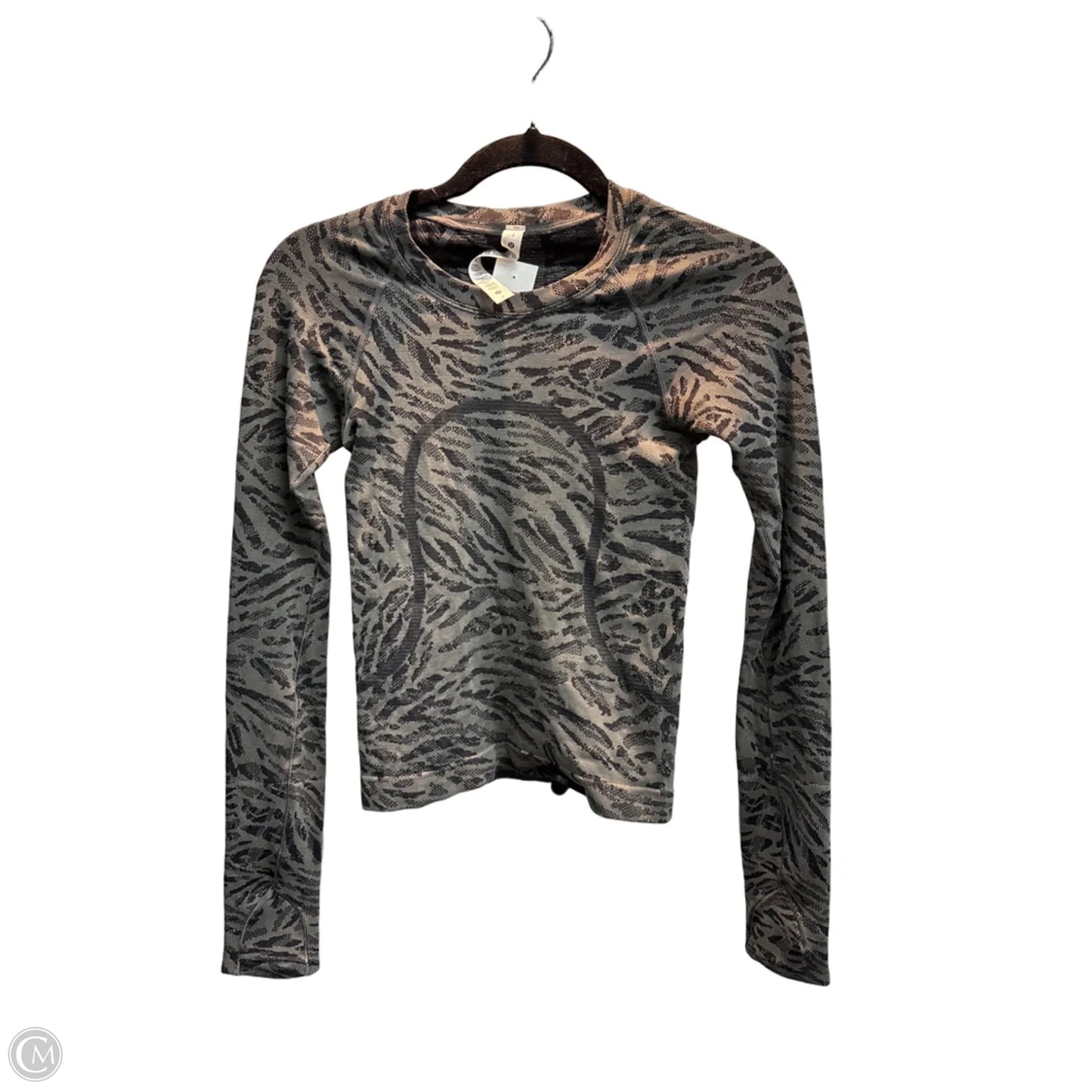 Athletic Top Long Sleeve Crewneck By Lululemon In Grey, Size: Xs