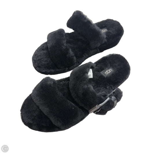 Slippers Designer By Ugg In Black, Size: 10