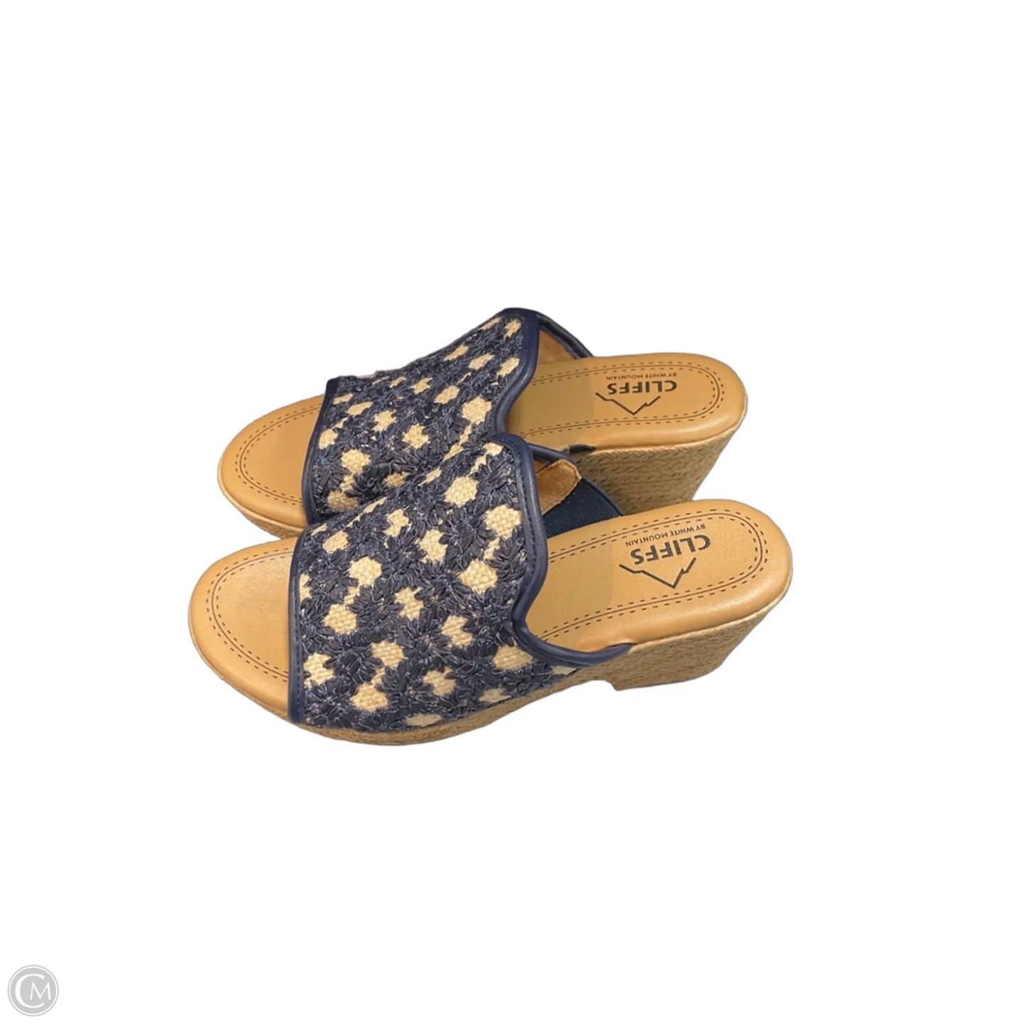 Sandals Heels Wedge By Cliffs By White Mountain In Navy, Size: 6