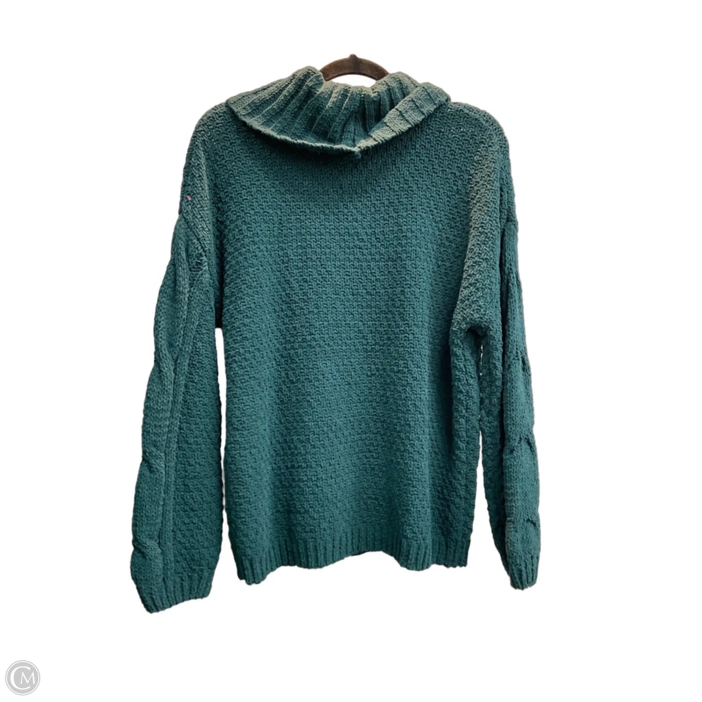 Sweater By Seven 7 In Green, Size: S