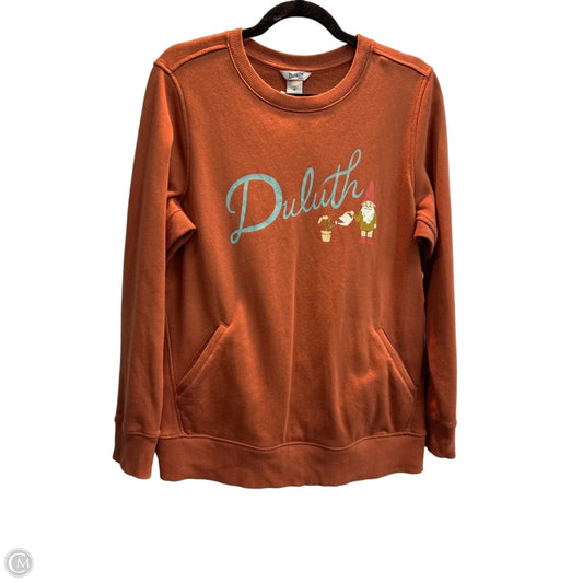 Sweatshirt Crewneck By Duluth Trading In Orange, Size: M