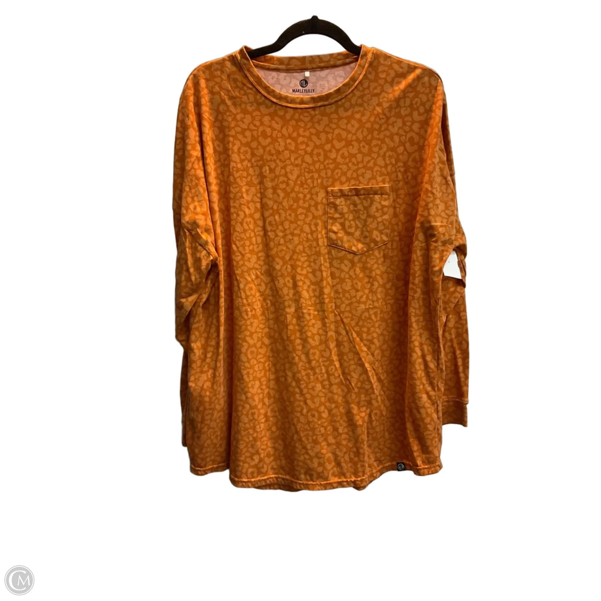 Top Long Sleeve Basic By Clothes Mentor In Orange, Size: L