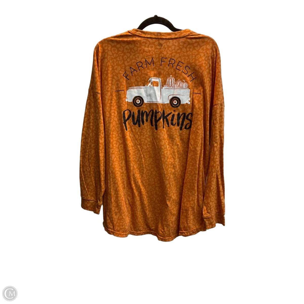 Top Long Sleeve Basic By Clothes Mentor In Orange, Size: L