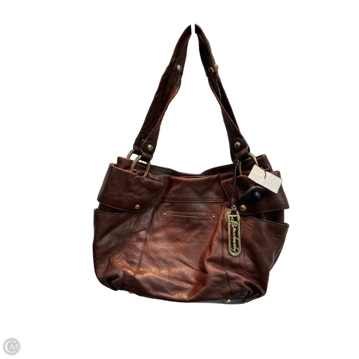 Handbag Leather By B. Makowsky, Size: Medium