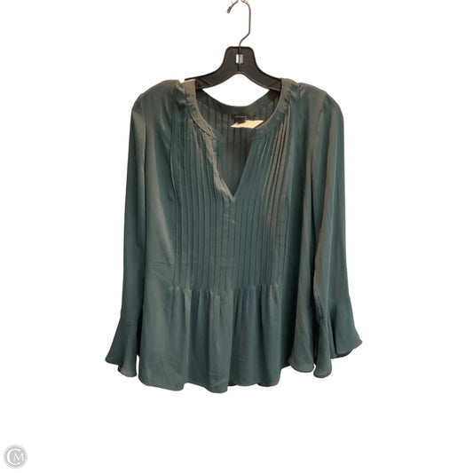 Blouse Long Sleeve By Ann Taylor In Green, Size: M