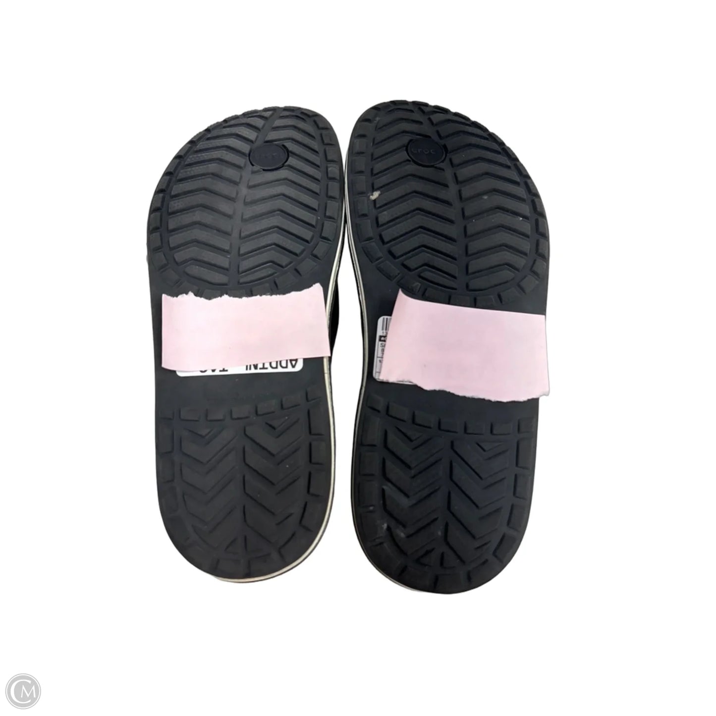 Sandals Flip Flops By Crocs In Black, Size: 7