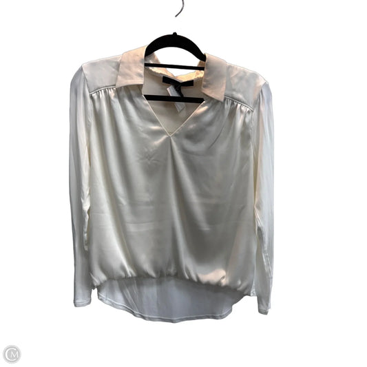 Blouse Long Sleeve By White House Black Market In White, Size: S
