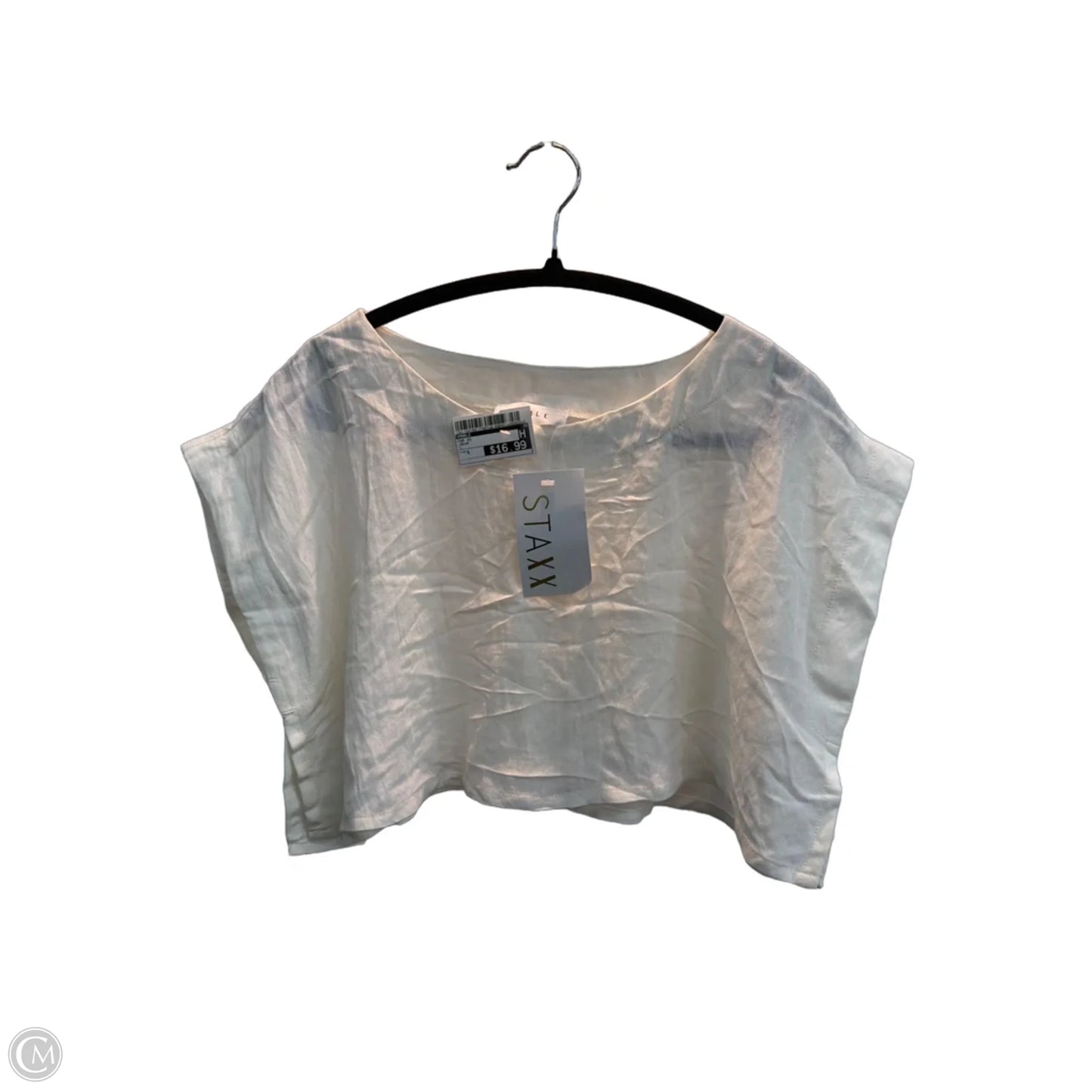 Top Short Sleeve By Mable In Cream, Size: S