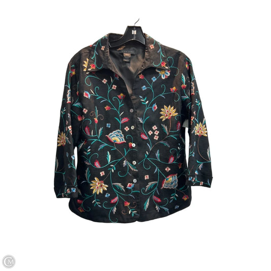 Blazer By Silkland In Floral Print, Size: L