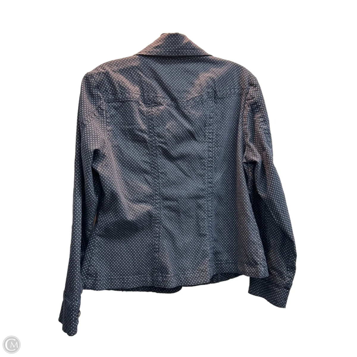 Jacket Denim By Clothes Mentor In Polkadot Pattern, Size: M