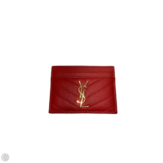 Id/card Holder Luxury Designer By Yves Saint Laurent, Size: Small