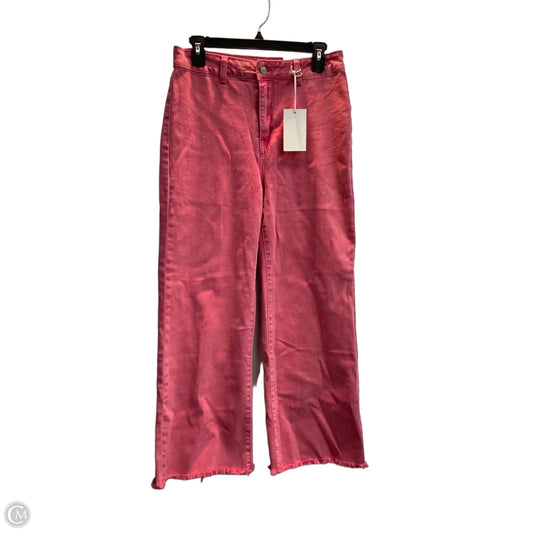 Jeans Wide Leg By Zenana In Pink, Size: 8