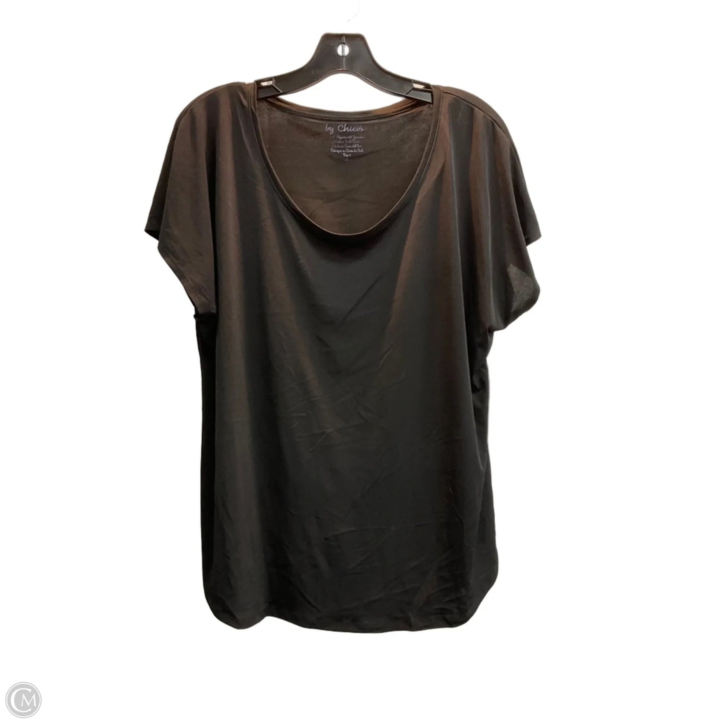 Top Short Sleeve Basic By Chicos In Black, Size: Xl