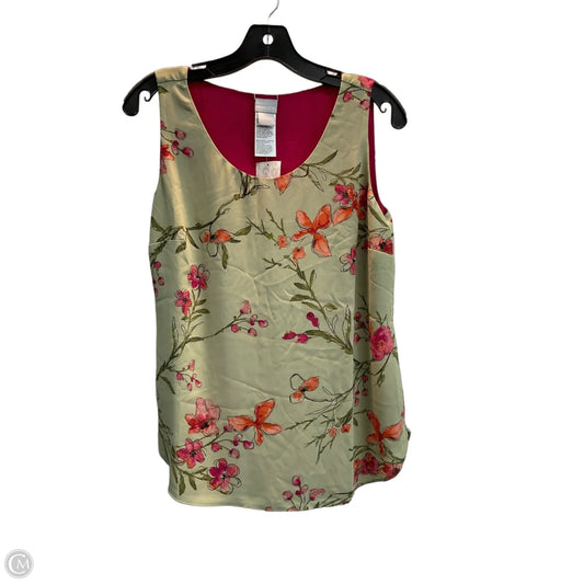 Top Sleeveless By Chicos In Floral Print, Size: S