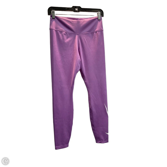 Athletic Leggings By Nike Apparel In Purple, Size: M