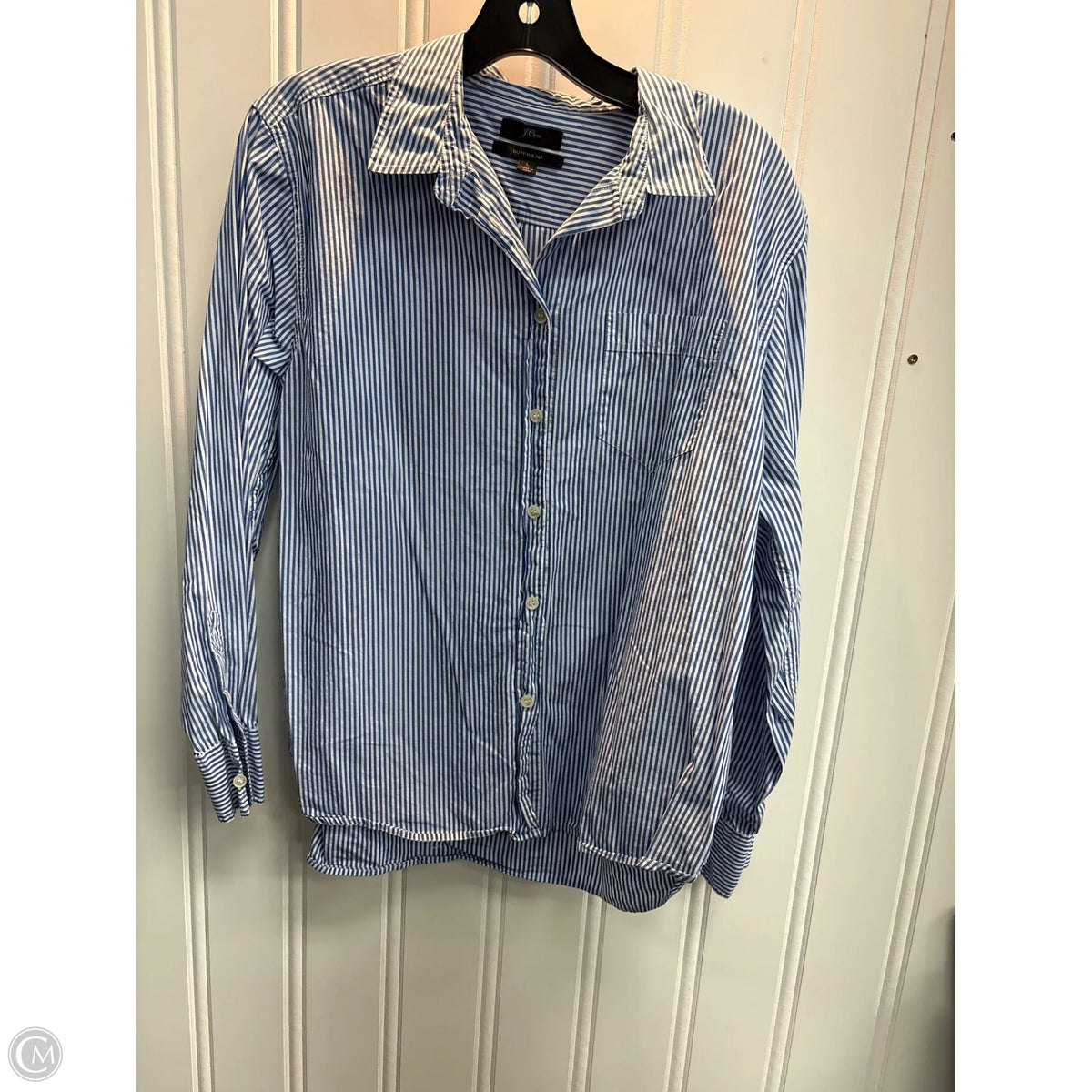 Top Long Sleeve By J. Crew In Striped Pattern, Size: L