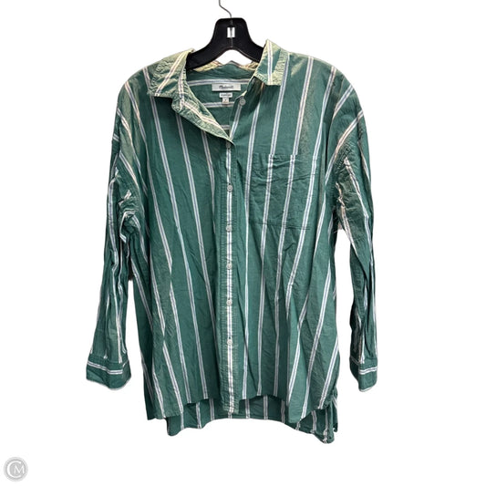 Top Long Sleeve By Madewell In Striped Pattern, Size: M