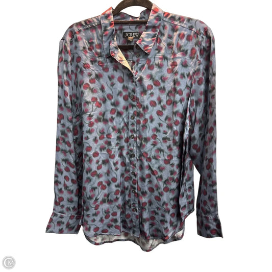 Blouse Long Sleeve By J. Crew In Multi-colored, Size: L