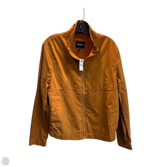 Jacket Windbreaker By Express In Orange, Size: M