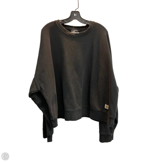 Sweatshirt Crewneck By Carhartt In Black, Size: 2x