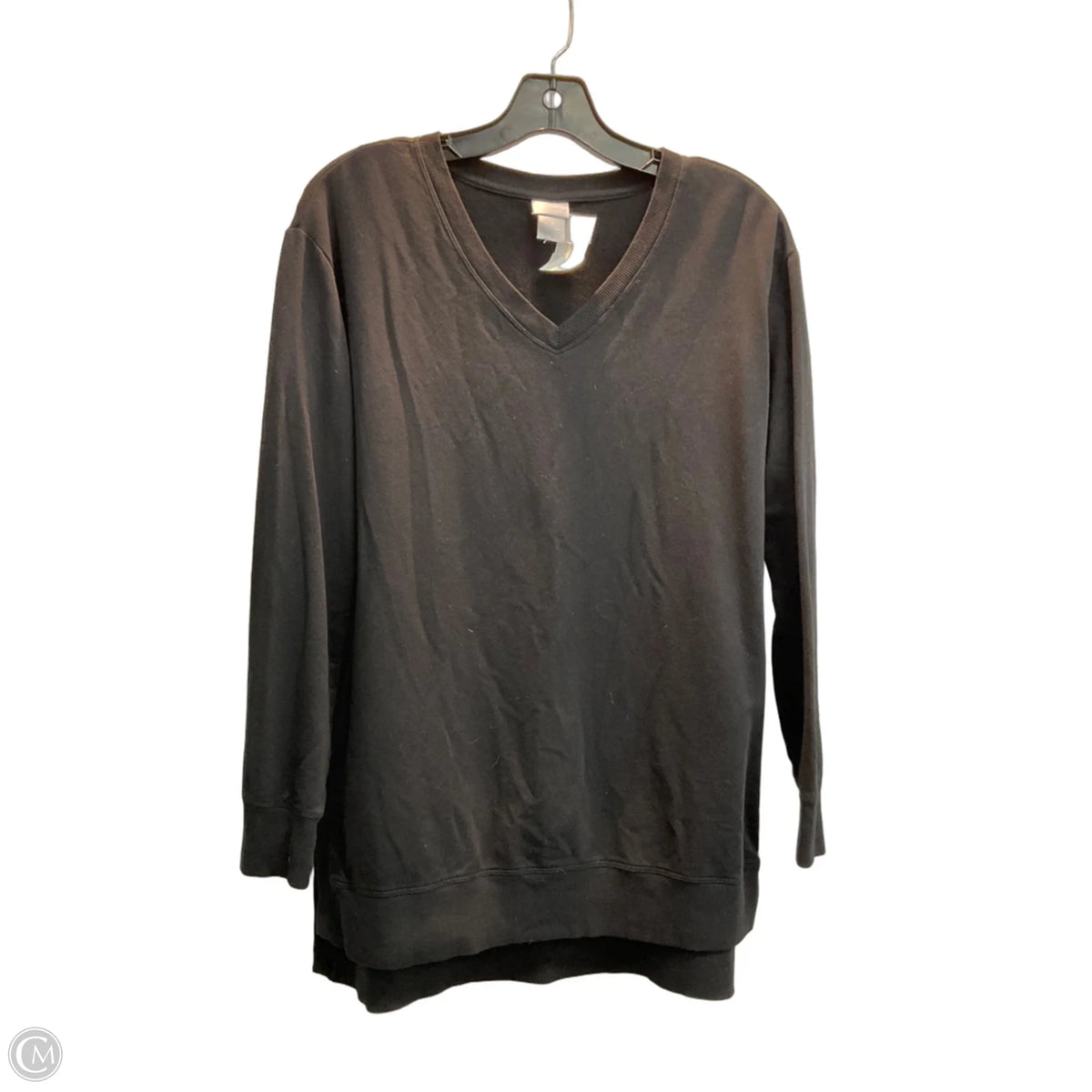 Tunic 3/4 Sleeve By Chicos In Black, Size: M