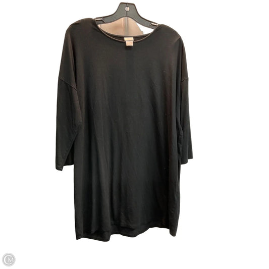 Tunic 3/4 Sleeve By Chicos In Black, Size: L