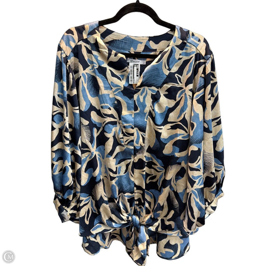 Blouse Long Sleeve By Chicos In Multi-colored, Size: 2x