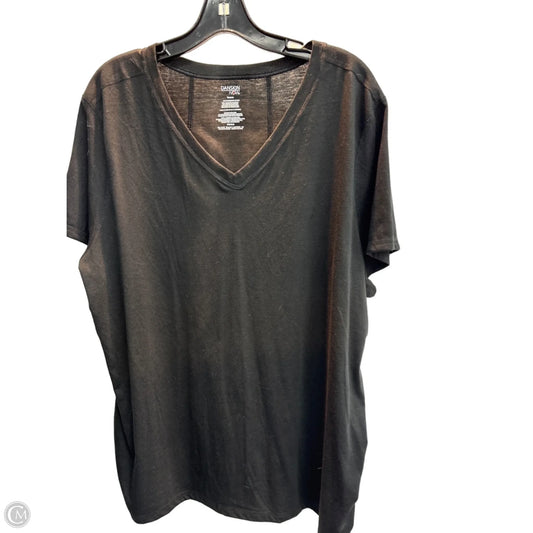 Athletic Top Short Sleeve By Danskin Now In Black, Size: 3x