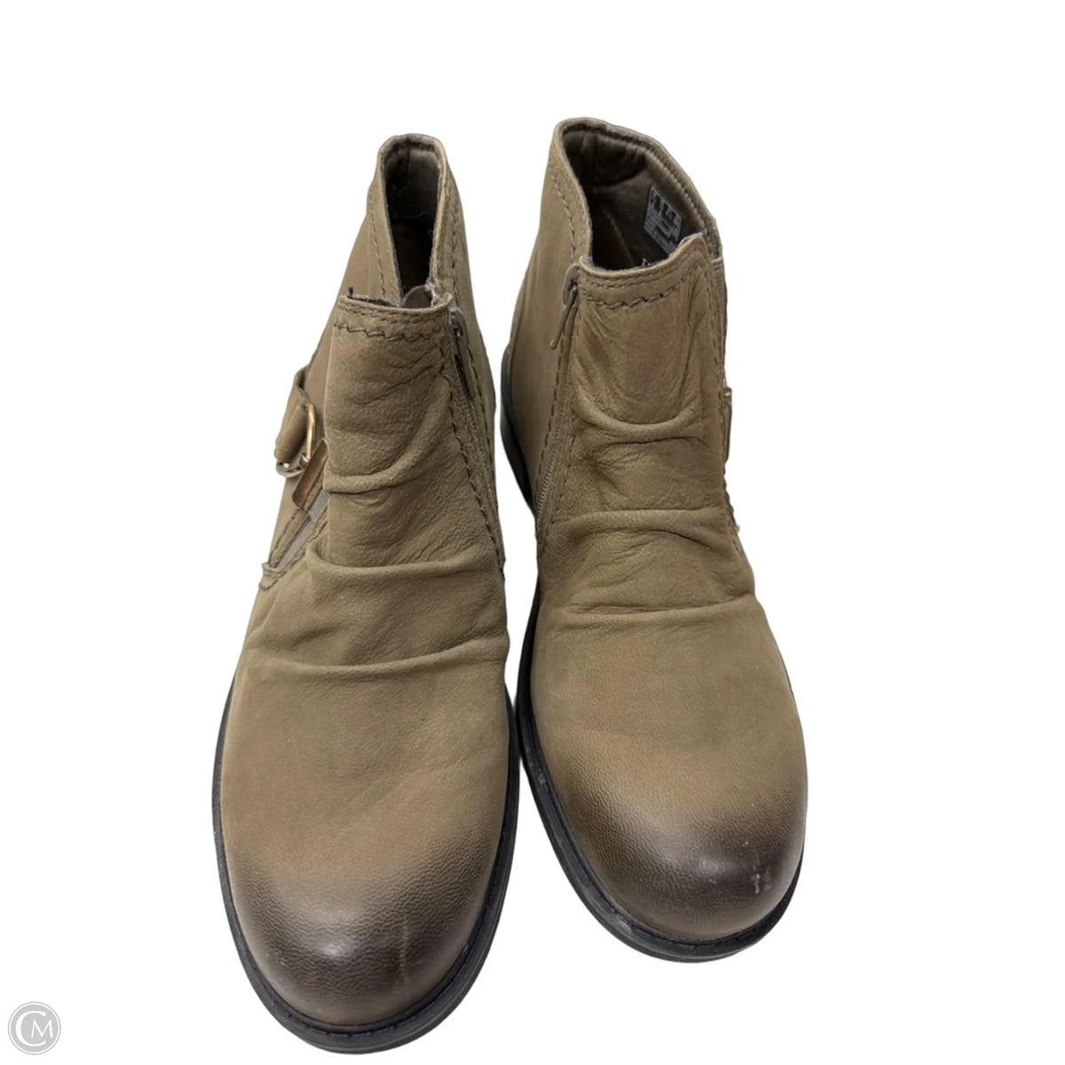 Boots Ankle Heels By Clarks In Green, Size: 10