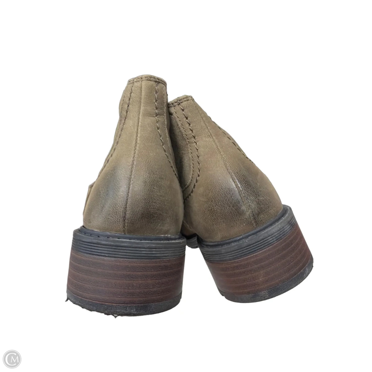 Boots Ankle Heels By Clarks In Green, Size: 10