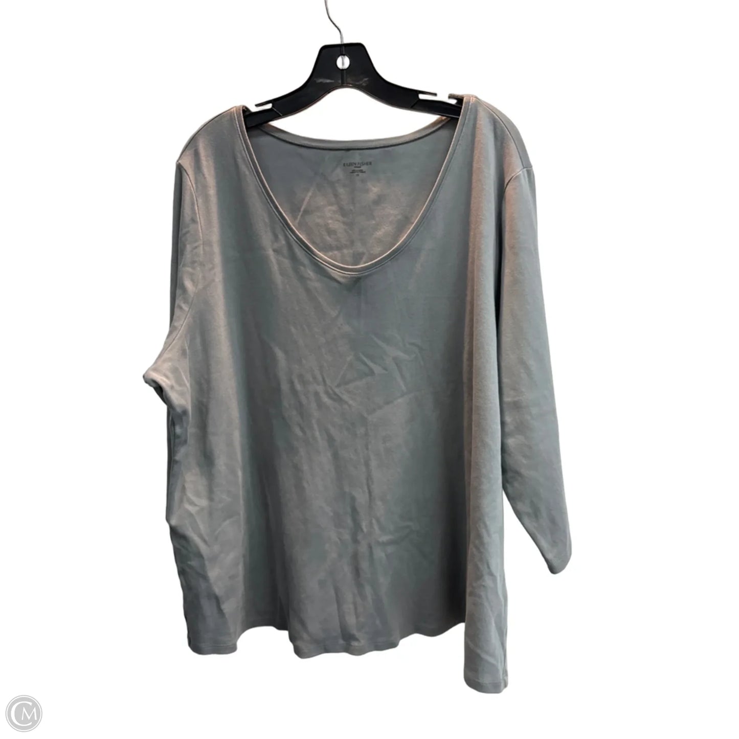 Top Long Sleeve Basic By Eileen Fisher In Grey, Size: 3x