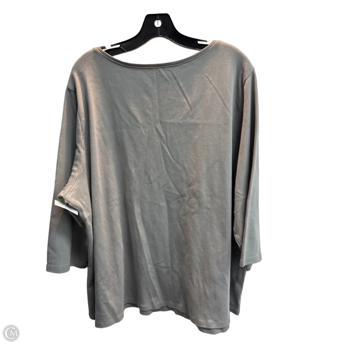 Top Long Sleeve Basic By Eileen Fisher In Grey, Size: 3x