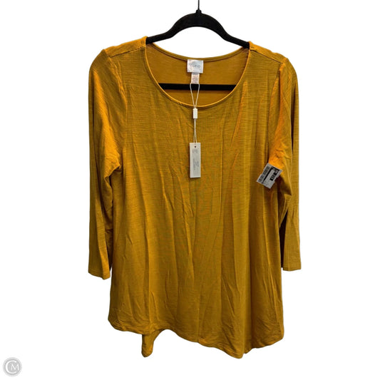 Top Long Sleeve By Cupio In Yellow, Size: L