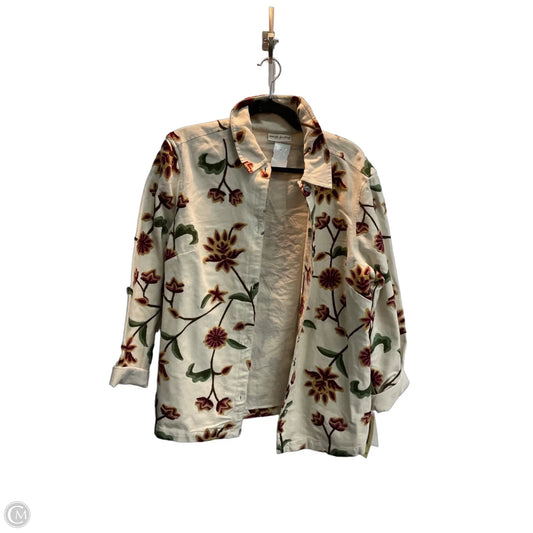 Blazer By Marsh Landing In Floral Print, Size: L