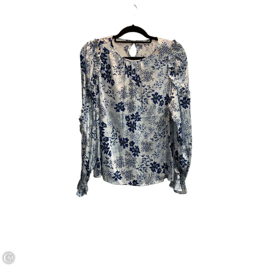 Top Long Sleeve By Loft In Floral Print, Size: M