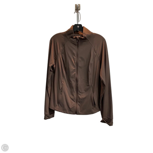 Athletic Jacket By Members Mark In Brown, Size: L