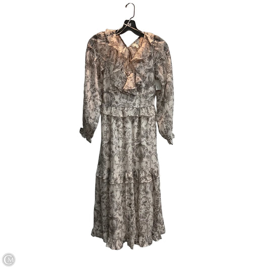 Dress Party Long By Francesca’s In Brown & Pink, Size: Xs