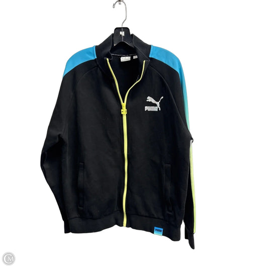Athletic Jacket By Puma In Black, Size: L