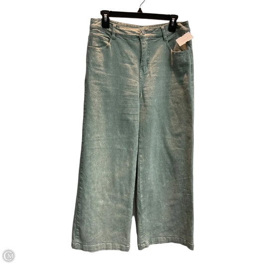 Jeans Wide Leg By Entro In Green, Size: 12