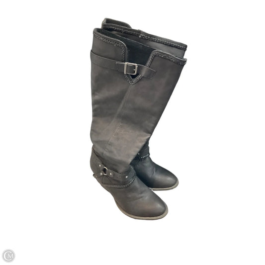 Boots Knee Heels By Jelly Pop In Black, Size: 11