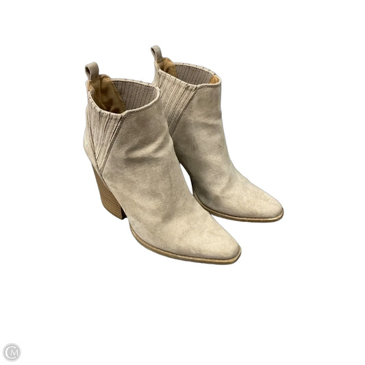Boots Ankle Heels By Qupid In Beige, Size: 7