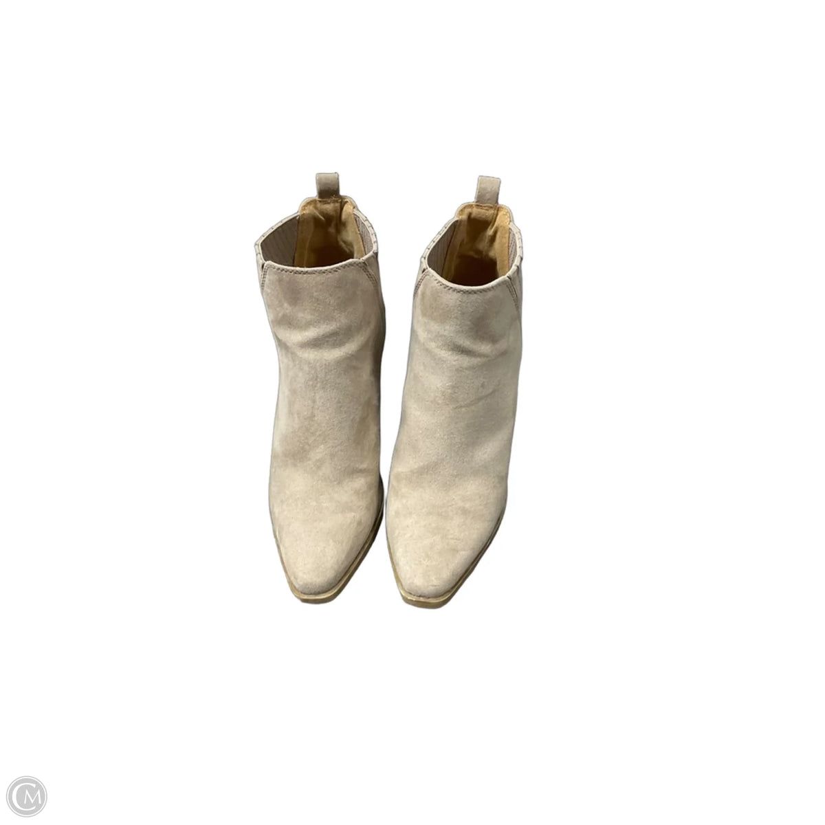 Boots Ankle Heels By Qupid In Beige, Size: 7