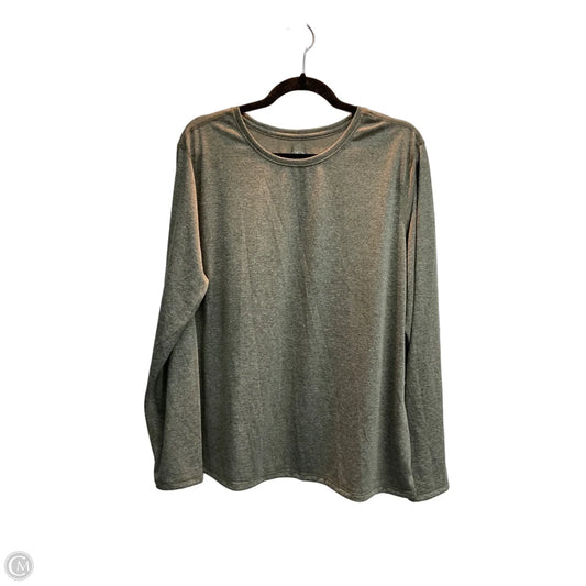 Athletic Top Long Sleeve Crewneck By Athletic Works In Green, Size: Xl