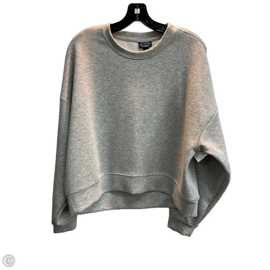 Sweatshirt Crewneck By Scoop In Grey, Size: M
