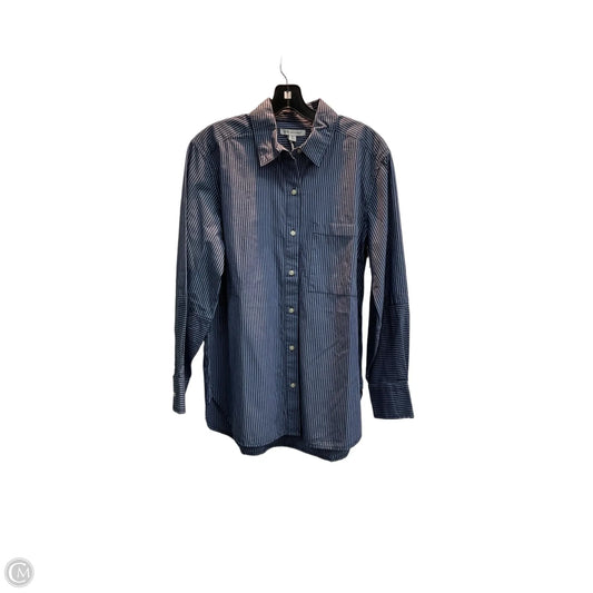Top Long Sleeve By Free Assembly In Blue, Size: M