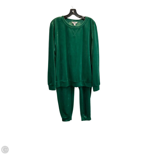 Lounge Set Pants By Time And Tru In Green, Size: L